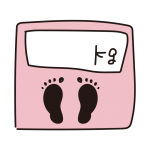 体重が書ける体重計（ピンク）