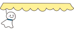てるてる坊主のタイトル枠（黄）