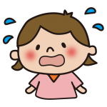 あせる子供（女の子）