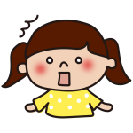 はっとする子供（女の子）
