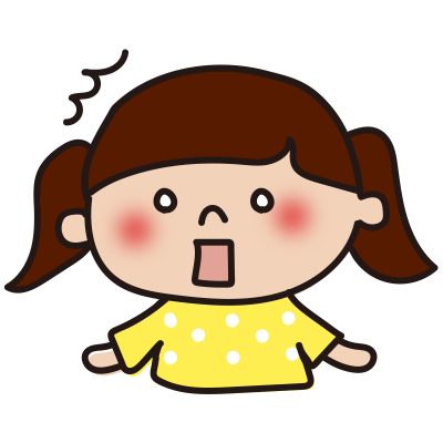 はっとする子供（女の子）