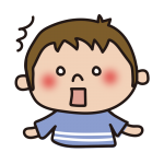 はっとする子供（男の子）