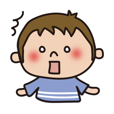 はっとする子供（男の子）