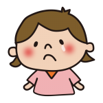 クスンと泣いている子供（女の子）