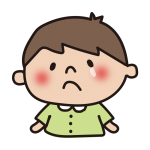 クスンと泣いている子供（男の子）