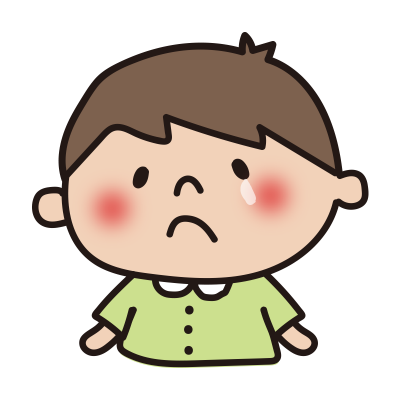 クスンと泣いている子供（男の子）