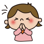 手を合わせてお願いする子供（女の子）