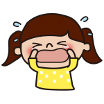 大泣きする子供（女の子）