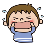 大泣きする子供（男の子）
