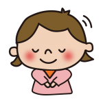 お辞儀をする子供（女の子）