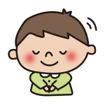 お辞儀をする子供（男の子）