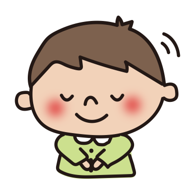 お辞儀をする子供（男の子）