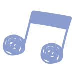 ぐるぐる音符（青）2