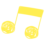 ぐるぐる音符（黄色）2