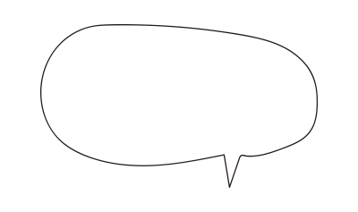片方が大きい吹き出し