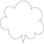 もこもこの吹き出し