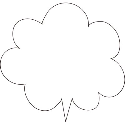 もこもこの吹き出し