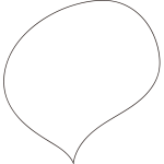 ぽわんとした吹き出し縦