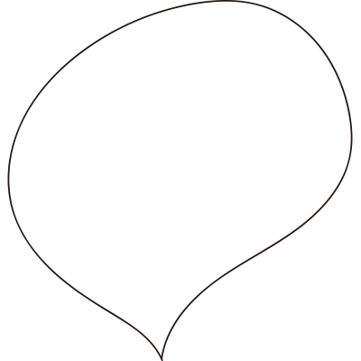 ぽわんとした吹き出し縦