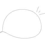 アピールするぽわんとした吹き出し