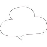 きのこみたいな吹き出し