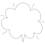 アピールするもこもこの吹き出し