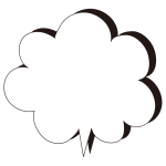 影のあるもこもこの吹き出し