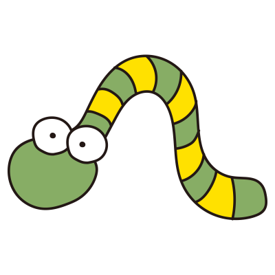 大きなおめめのアオムシ