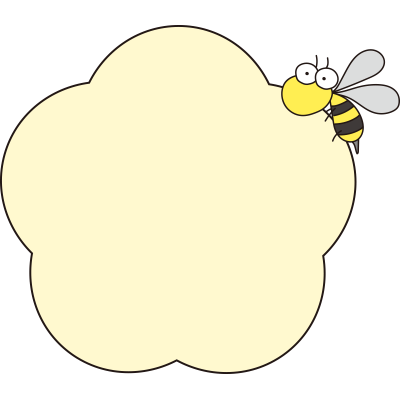 黄色いお花と蜂の枠