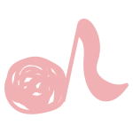ぐるぐる音符（ピンク）1