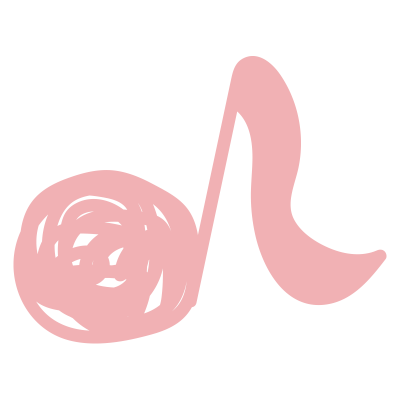 ぐるぐる音符（ピンク）1