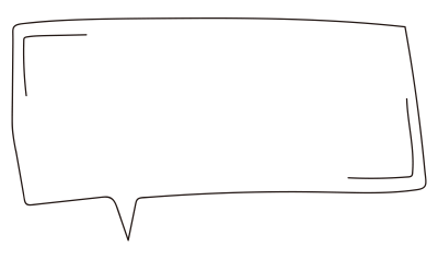 内側に線のある長方形の吹き出し