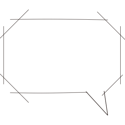 直線の吹き出し