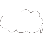 上が開いている吹き出し