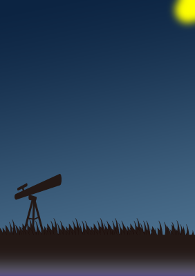 月と天体観測（縦）