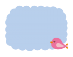 小鳥の青い枠