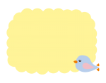 小鳥の黄色い枠