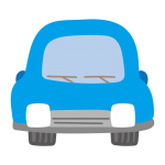 正面の車（青）
