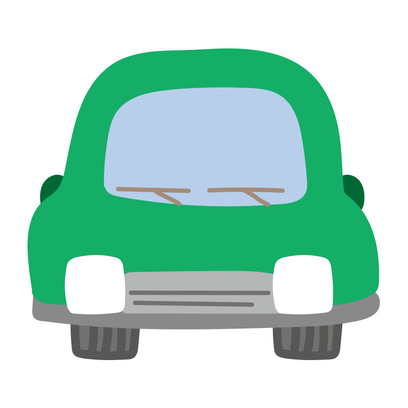 車 イラスト 正面 人