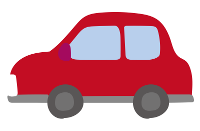 横向きの車（赤）