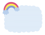 虹のふわふわ枠（青）