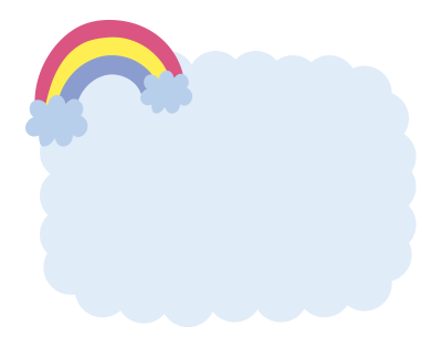 虹のふわふわ枠（青）