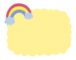 虹のふわふわ枠（黄色）