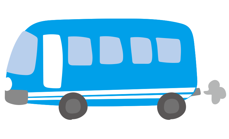 青いバス