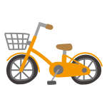 オレンジの自転車