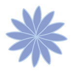 細い花びらの青いお花1