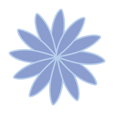 細い花びらの青いお花1