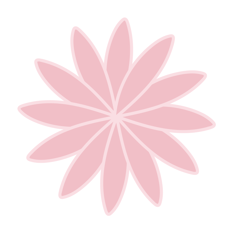 細い花びらのピンクのお花1の無料 フリー イラスト てがきっず 可愛い手描きイラスト 保育園 小学校 Pta向けのフリー素材