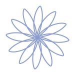 細い花びらの青いお花2