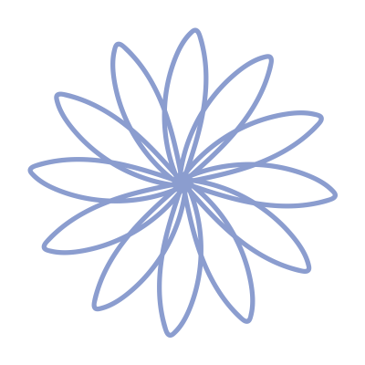 細い花びらの青いお花2